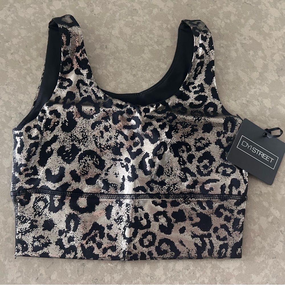 DYI Leopard Print Sports Bra, XS *NWT*